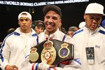 OAKLAND, CA - NOVEMBER 21:  Andre Ward celebrates after defeating Mikkel Kessler of Denmark during their WBA Super Middleweight Championship Bout at the Oakland-Alameda County Coliseum on November 21, 2009 in Oakland, California.  (Photo by Jed Jacobsohn/Getty Images)