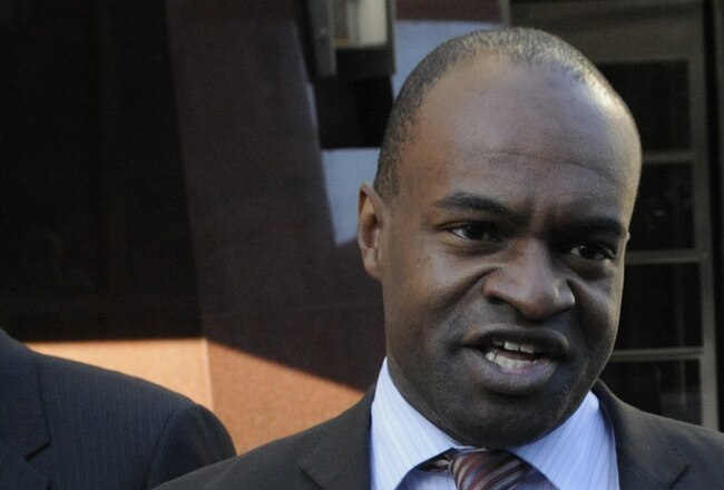 MINNEAPOLIS, MN - MAY 16: Former NFL Players Association Executive Director DeMaurice Smith speaks to members of the media after leaving court-ordered mediation at the U.S. Courthouse on May 16, 2011 in Minneapolis, Minnesota. Mediation was ordered after a hearing on an antitrust lawsuit filed by NFL players against the NFL owners that followed a breakdown of labor talks between the two in March. (Photo by Hannah Foslien/Getty Images)