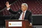 COLLEGE PARK, MD - MAY 6:  University of Maryland basketball coach Gary WIlliams speaks while announcing his retirement on May 6, 2011 at the Comcast Center in College Park, Maryland.  (Photo by Mitchell Layton/Getty Images)