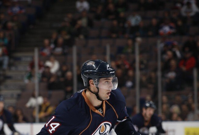 EDMONTON, CANADA - MARCH 17: Jordan Eberle #14 of the Edmonton Oilers skates against the Phoenix Coyotes on March 17, 2011 at Rexall Place in Edmonton, Alberta, Canada. (Photo by Dale MacMillan/Getty Images)