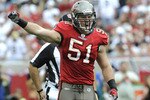 TAMPA, FL - NOVEMBER 30:  Linebacker Barrett Rudd #51 of the Tampa Bay Buccaneers directs the defense against the New Orleans Saints at Raymond James Stadium on November 30, 2008 in Tampa, Florida.  (Photo by Al Messerschmidt/Getty Images)