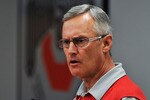 COLUMBUS, OH - MARCH 30:  Head Coach Jim Tressel speaks to the media during a press conference before the start of Spring practices at the Woody Hayes Athletic Center at The Ohio State University on March 30, 2011 in Columbus, Ohio. (Photo by Jamie Sabau/Getty Images)