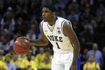 CHARLOTTE, NC - MARCH 20:  Kyrie Irving #1 of the Duke Blue Devils moves the ball while taking on the Michigan Wolverines during the third round of the 2011 NCAA men's basketball tournament at Time Warner Cable Arena on March 20, 2011 in Charlotte, North Carolina.  (Photo by Streeter Lecka/Getty Images)