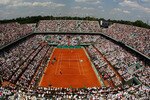 PARIS - JUNE 05:  A general view of Philippe Chatrier court during the women's singles final match between Francesca Schiavone of Italy and Samantha Stosur of Australia on day fourteen of the French Open at Roland Garros on June 5, 2010 in Paris, France.  (Photo by Clive Brunskill/Getty Images)