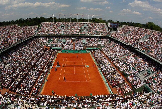 PARIS - JUNE 05:  A general view of Philippe Chatrier court during the women's singles final match between Francesca Schiavone of Italy and Samantha Stosur of Australia on day fourteen of the French Open at Roland Garros on June 5, 2010 in Paris, France.  (Photo by Clive Brunskill/Getty Images)