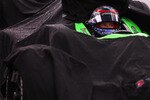 INDIANAPOLIS, IN - MAY 22:  Danica Patrick, driver of the #7 Team GoDaddy Dallara Honda, waits in the rain while her car is covered as the next to qualify when the session was postponed due to rain during qualifying for the Indianapolis 500 on May 22, 2011 at Indianapolis Motor Speedway in Indianapolis, Indiana.  (Photo by Jamie Squire/Getty Images)