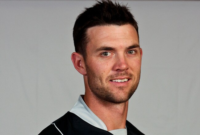 NAGPUR, INDIA - FEBRUARY 10:  James Franklin of New Zealand poses for a portrait during the New Zealand Team Portrait Session on February 10, 2011 in Nagpur, India.  (Photo by Ritam Banerjee/Getty Images)