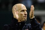 CARSON, CA - JANUARY 22:  Bob Bradley coach of the United States follows during the friendly soccer match against Chile at The Home Depot Center on January 22, 2011 in Carson, California.  (Photo by Kevork Djansezian/Getty Images)