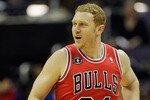 WASHINGTON, DC - FEBRUARY 28: Brian Scalabrine #24 of the Chicago Bulls against the Washington Wizards at the Verizon Center in Washington on February 28, 2011 in Washington, DC. NOTE TO USER: User expressly acknowledges and agrees that, by downloading and/or using this Photograph, User is consenting to the terms and conditions of the Getty Images License Agreement.  (Photo by Rob Carr/Getty Images)