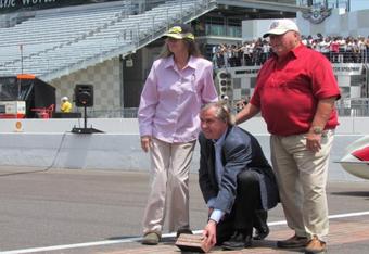Mari Hulman-George and AJ Foyt