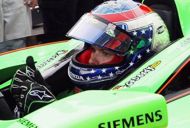 INDIANAPOLIS, IN - MAY 22:  Danica Patrick, driver of the #7 Team GoDaddy Dallara Honda, gives two thumbs up after qualifying for the Indianapolis 500 on May 22, 2011 at Indianapolis Motor Speedway in Indianapolis, Indiana.  (Photo by Jamie Squire/Getty Images)