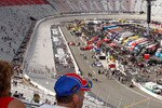 BRISTOL, TN - AUGUST 22:  A general view of the grandstands prior to the start of the NASCAR Sprint Cup Series Sharpie 500 at Bristol Motor Speedway on August 22, 2009 in Bristol, Tennessee. The sign on the grandstands signifies Mark Martin's start from the pole position in the Sharpie 500 for his 1000th start of his NASCAR career.  (Photo by Justin Heiman/Getty Images for NASCAR)