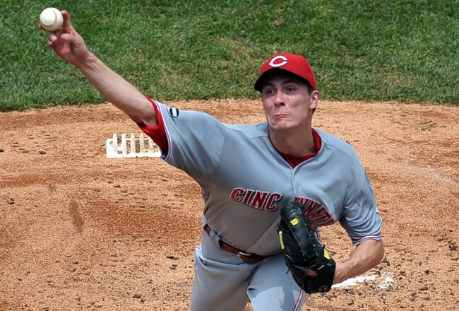 PHILADELPHIA, PA - MAY 26: Starting pitcher Homer Bailey #34 of the Cincinnati Reds delivers pitch during the game against the Philadelphia Phillies at Citizens Bank Park on May 26, 2011 in Philadelphia, Pennsylvania. (Photo by Drew Hallowell/Getty Images)