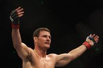 SYDNEY, AUSTRALIA - FEBRUARY 27:  Michael Bisping of Great Britain celebrates his victory over Jorge Rivera of the USA in their middleweight bout part of at UFC 127 at Acer Arena on February 27, 2011 in Sydney, Australia.  (Photo by Mark Kolbe/Getty Images)