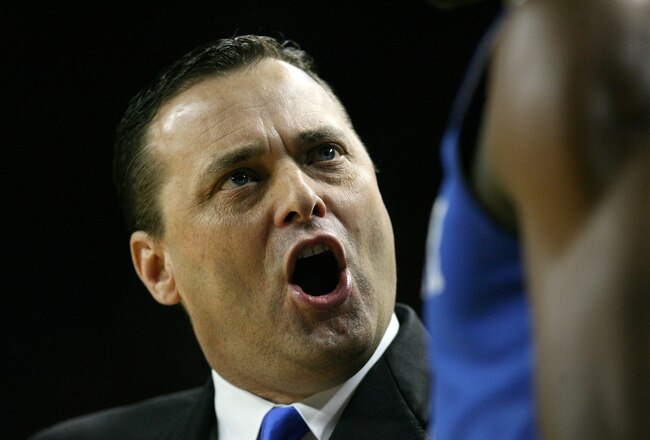 LOUISVILLE, KY - JANUARY 04:  Billy Gillispie the Head Coach of the Kentucky Wildcats is pictured during the game against the Louisville Cardinals on January 4, 2009 at Freedom Hall in Louisville , Kentucky.  Louisville won 74-71.  (Photo by Andy Lyons/Getty Images)