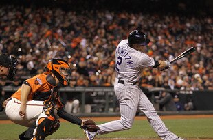SAN FRANCISCO, CA - MAY 06:  Troy Tulowitzki #2 of the Colorado Rockies in action against the San Francisco Giants at AT&T Park on May 6, 2011 in San Francisco, California.  (Photo by Ezra Shaw/Getty Images)