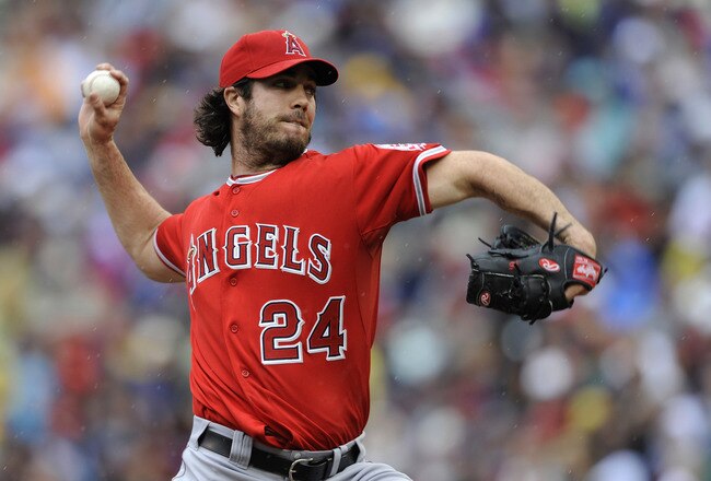 MINNEAPOLIS, MN - MAY 29: Dan Haren #24 of the Los Angeles Angels of Anaheim pitches against the Minnesota Twins during the first inning of their game on May 29, 2011 at Target Field in Minneapolis, Minnesota. (Photo by Hannah Foslien/Getty Images)
