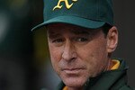 CHICAGO, IL - JUNE 09: Bob Melvin #6, today named interim manager of the Oakland Athletics, waits in the dugout for a game against the Chicago White Sox at U.S. Cellular Field on June 9, 2011 in Chicago, Illinois. (Photo by Jonathan Daniel/Getty Images)