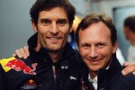 MONTE CARLO, MONACO - MAY 16:  Mark Webber of Australia and Red Bull Racing celebrates with his Team Principal Christian Horner in the Energy Station following his victory during the Monaco Formula One Grand Prix at the Monte Carlo Circuit on May 16, 2010 in Monte Carlo, Monaco.  (Photo by Ian Gavan/Getty Images)