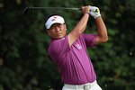DUBLIN, OH - JUNE 03:  K.J. Choi of South Korea hits his tee shot on the 14th hole during the second round of the Memorial Tournament presented by Nationwide Insurance at the Muirfield Village Golf Club on June 3, 2011 in Dublin, Ohio.  (Photo by Scott Halleran/Getty Images)