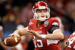 NEW ORLEANS, LA - JANUARY 04:  Quarterback Ryan Mallett #15 of the Arkansas Razorbacks looks to pass against the Ohio State Buckeyes during the Allstate Sugar Bowl at the Louisiana Superdome on January 4, 2011 in New Orleans, Louisiana.  (Photo by Matthew Stockman/Getty Images)