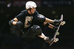 LOS ANGELES - AUGUST 5: Bob Burnquist rides in the Men's Skateboard Vert competition during X-Games Eleven on August 5, 2004 at the Staples Center in Los Angeles, California. (Photo by Nick Laham/Getty Images)