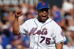 NEW YORK - APRIL 18:  Francisco Rodriguez #75 of the New York Mets celebrates after the final out against the Milwaukee Brewers on April 18, 2009 at Citi Field in the Flushing neighborhood of the Queens borough of New York City. The Mets defeated the Brewers 1-0.  (Photo by Jim McIsaac/Getty Images)