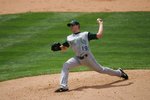 DENVER - JUNE 17:  Scott Kazmir #19 of the Tampa Bay Devil Rays pitches against the Colorado Rockies at Coors Field on June 17, 2007 in Denver, Colorado. The Devils Rays won 7-4. (Photo by Doug Pensinger/Getty Images)