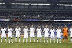 DETROIT, MI - JUNE 7:  Team United States stands for the National Anthem prior to playing Canada during the 2011 Gold Cup  at Ford Field on June 7, 2011 in Detroit, Michigan. The United States won the game 2-0. (Photo by Gregory Shamus/Getty Images)