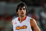 MADRID, SPAIN - AUGUST 22:  Ricky Rubio of Spain watches on during a friendly basketball game between Spain and the USA at La Caja Magica on August 22, 2010 in Madrid, Spain.  (Photo by Jasper Juinen/Getty Images)