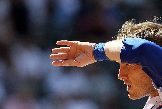 NEW YORK, NY - JUNE 02:  Jason Bay #44 of the New York Mets looks on against the Pittsburgh Pirates on June 2, 2011 at Citi Field in the Flushing neighborhood of the Queens borough of New York City. The Mets defeated the Pirates 9-8.  (Photo by Jim McIsaac/Getty Images)
