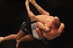 SYDNEY, AUSTRALIA - FEBRUARY 27:  Riki Fukuda of Japan drives Nick Ring of Canada into the ground during their middleweight boutat UFC 127 at Acer Arena on February 27, 2011 in Sydney, Australia.  (Photo by Mark Kolbe/Getty Images)