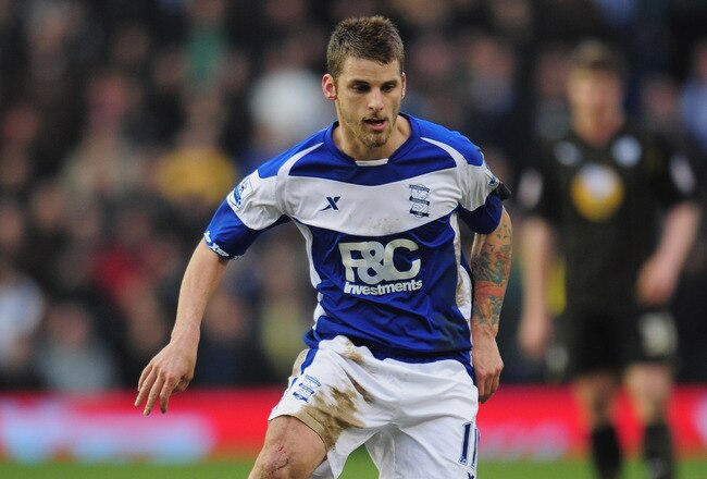 BIRMINGHAM, ENGLAND - FEBRUARY 19:  David Bentley of Birmingham City in action during the FA Cup Sponsored by e.on 5th Round match between Birmingham City and Sheffield Wednesday at St Andrews on February 19, 2011 in Birmingham, England.  (Photo by Shaun Botterill/Getty Images)
