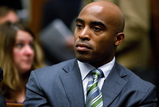 WASHINGTON - OCTOBER 28:  Former National Football League player Tiki Barber listens to testimony during a hearing of the House Judiciary Committee about football brain injuries on Captiol Hill October 28, 2009 in Washington, DC. A recent NFL study of retired players suggested that N.F.L. retirees ages 60 to 89 are experiencing moderate to severe dementia at several times the national rate.  (Photo by Chip Somodevilla/Getty Images)