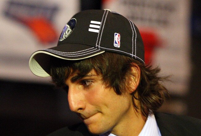 NEW YORK - JUNE 25:  Fifth overall draft pick by the Minnesota Timberwolves,  Ricky Rubio makes his way to the stage during the 2009 NBA Draft at the Wamu Theatre at Madison Square Garden June 25, 2009 in New York City. NOTE TO USER: User expressly acknowledges and agrees that, by downloading and/or using this Photograph, User is consenting to the terms and conditions of the Getty Images License Agreement.  (Photo by Jim McIsaac/Getty Images)
