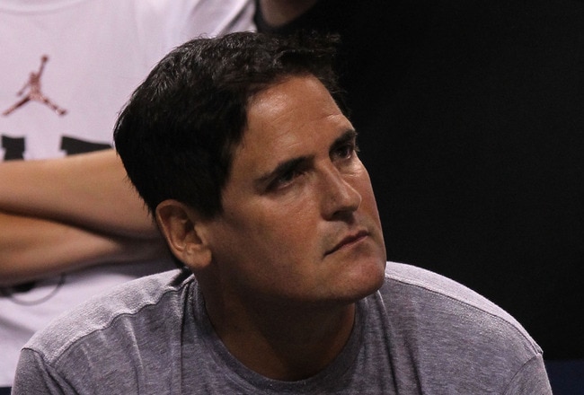 MIAMI, FL - MAY 31: Owner Mark Cuban of the Dallas Mavericks looks on while the Mavericks take on the Miami Heat in Game One of the 2011 NBA Finals at American Airlines Arena on May 31, 2011 in Miami, Florida. NOTE TO USER: User expressly acknowledges and agrees that, by downloading and/or using this Photograph, user is consenting to the terms and conditions of the Getty Images License Agreement. (Photo by Ronald Martinez/Getty Images)