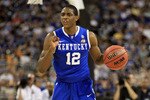 HOUSTON, TX - APRIL 02:  Brandon Knight #12 of the Kentucky Wildcats moves the ball while taking on the Connecticut Huskies during the National Semifinal game of the 2011 NCAA Division I Men's Basketball Championship at Reliant Stadium on April 2, 2011 in Houston, Texas.  (Photo by Streeter Lecka/Getty Images)