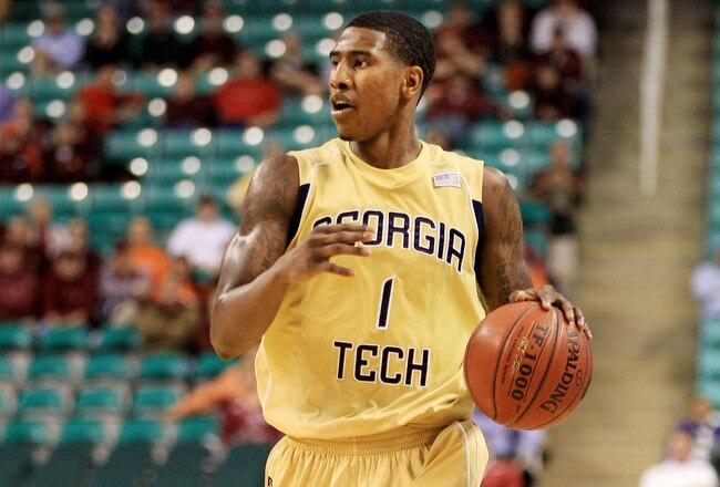 GREENSBORO, NC - MARCH 10:  Iman Shumpert #1 of the Georgia Tech Yellow Jackets dribbles down the court during the second half of the game against the Virginia Tech Hokies in the first round of the 2011 ACC men's basketball tournament at the Greensboro Coliseum on March 10, 2011 in Greensboro, North Carolina.  (Photo by Streeter Lecka/Getty Images)
