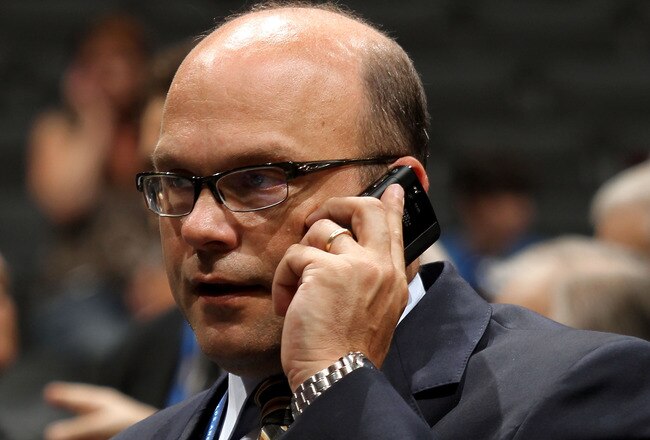 LOS ANGELES, CA - JUNE 25:  General Manager of the Boston Bruins Peter Chiarelli attends the 2010 NHL Entry Draft at Staples Center on June 25, 2010 in Los Angeles, California.  (Photo by Bruce Bennett/Getty Images)
