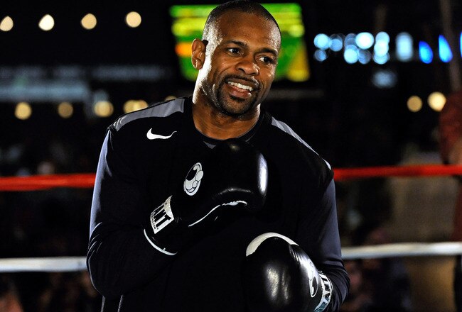 LAS VEGAS - MARCH 30:  Boxer Roy Jones Jr. works out at the Mandalay Bay Resort & Casino March 30, 2010 in Las Vegas, Nevada. Jones will face Bernard Hopkins in a light heavyweight bout on April 3 in Las Vegas.  (Photo by Ethan Miller/Getty Images)