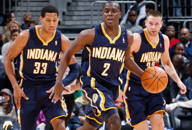ATLANTA, GA - DECEMBER 11:  Darren Collison #2 of the Indiana Pacers against the Atlanta Hawks at Philips Arena on December 11, 2010 in Atlanta, Georgia.  NOTE TO USER: User expressly acknowledges and agrees that, by downloading and/or using this Photograph, user is consenting to the terms and conditions of the Getty Images License Agreement.  (Photo by Kevin C. Cox/Getty Images)