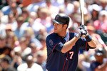 SAN FRANCISCO, CA - JUNE 23:  Joe Mauer #7 of the Minnesota Twins bats against the San Francisco Giants at AT&T Park on June 23, 2011 in San Francisco, California.  (Photo by Ezra Shaw/Getty Images)