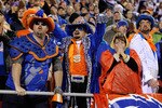 LAS VEGAS, NV - DECEMBER 22:  Boise State Broncos fans watch a Broncos extra point attempt during the team's game against the Utah Utes during the MAACO Bowl Las Vegas at Sam Boyd Stadium December 22, 2010 in Las Vegas, Nevada. Boise State Won 26-3.  (Photo by Ethan Miller/Getty Images)