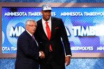 NEWARK, NJ - JUNE 23:  Derrick Williams (R) from Arizona greets NBA Commissioner David Stern after he was selected #2 overall by the Minnesota Timberwolves in the first round during the 2011 NBA Draft at the Prudential Center on June 23, 2011 in Newark, New Jersey.  NOTE TO USER: User expressly acknowledges and agrees that, by downloading and/or using this Photograph, user is consenting to the terms and conditions of the Getty Images License Agreement.  (Photo by Mike Stobe/Getty Images)