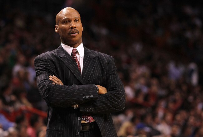 MIAMI, FL - JANUARY 31:  Cleveland Cavaliers head coach Byron Scott looks on dejected during a game against the Miami Heat  at American Airlines Arena on January 31, 2011 in Miami, Florida. NOTE TO USER: User expressly acknowledges and agrees that, by downloading and/or using this Photograph, User is consenting to the terms and conditions of the Getty Images License Agreement.  (Photo by Mike Ehrmann/Getty Images)