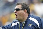 ANN ARBOR, MI - APRIL 16:  Head football coach Brady Hoke during the annual Spring Game at Michigan Stadium on April 16, 2011 in Ann Arbor, Michigan.  (Photo by Leon Halip/Getty Images)