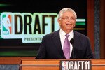 NEWARK, NJ - JUNE 23:  NBA Commissioner David Stern speaks at the podium during the 2011 NBA Draft at the Prudential Center on June 23, 2011 in Newark, New Jersey.  NOTE TO USER: User expressly acknowledges and agrees that, by downloading and/or using this Photograph, user is consenting to the terms and conditions of the Getty Images License Agreement.  (Photo by Mike Stobe/Getty Images)