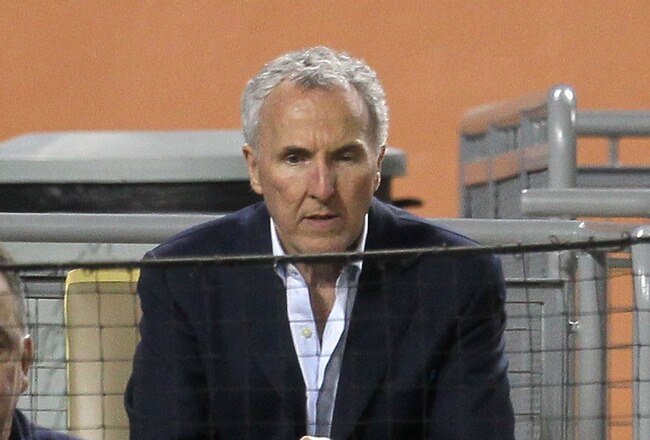 LOS ANGELES - APRIL 29:    Los Angeles Dodgers owner Frank McCourt attends the game against the San Diego Padres on April 29, 2011 at Dodger Stadium in Los Angeles, California.  (Photo by Stephen Dunn/Getty Images)