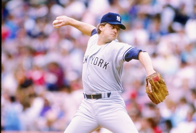 1989:  Pitcher Andy Hawkins of the New York Yankees in action during a game. Mandatory Credit: Tim de Frisco  /Allsport