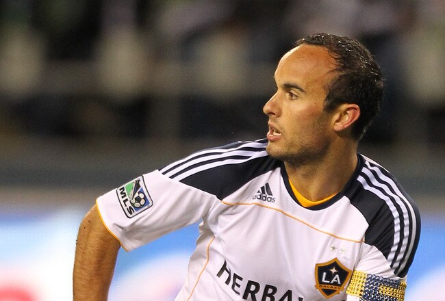 SEATTLE, WA - MARCH 15:  Landon Donovan #10 of the Los Angeles Galaxy follows the play against the Seattle Sounders FC at Qwest Field on March 15, 2011 in Seattle, Washington. (Photo by Otto Greule Jr/Getty Images)